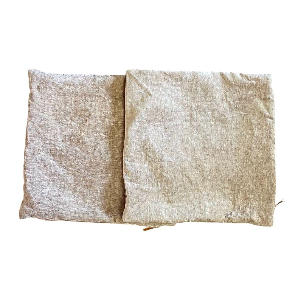 Kirkland's Set of 2 Beige Textured Throw Pillow Covers 18x18